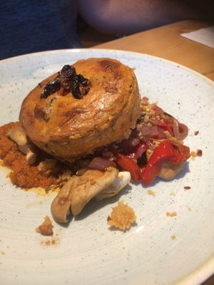 Tomato, basil and almond bake at The Whittington Arms in Lichfield