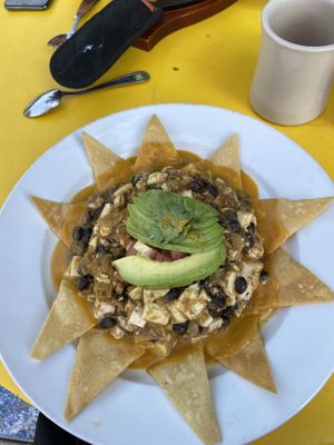 Tofu Chilaquiles at Fred 62 in Los Angeles