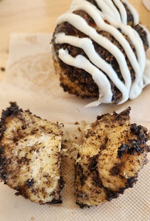 Oreo Monkey Bread Muffins, I cut the top off. at Celebrated in Richmond