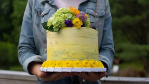 Flower Cake from the Signature Menu at Celebrated in Richmond