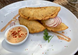 Empanadas at Chaya & Cacao in Isla Mujeres