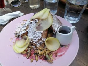 Vegan French Toast at Chaya & Cacao in Isla Mujeres