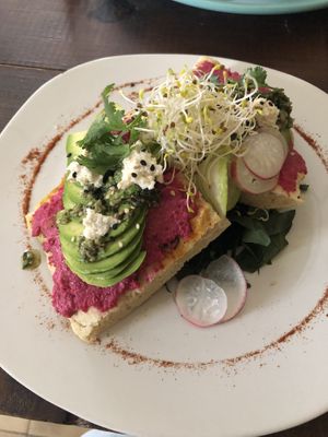 Avocado Toast  at Chaya & Cacao in Isla Mujeres