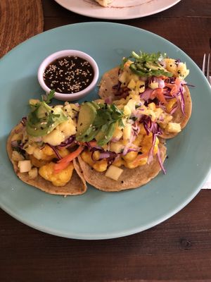 Cauliflower Tacos  at Chaya & Cacao in Isla Mujeres