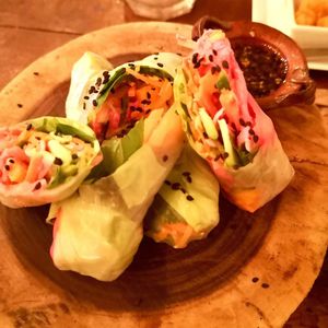 Spring Rolls at Chaya & Cacao in Isla Mujeres