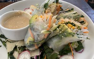 Fresh spring rolls  at Chaya & Cacao in Isla Mujeres