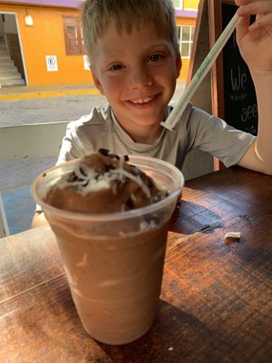 Macha smoothie at Chaya & Cacao in Isla Mujeres