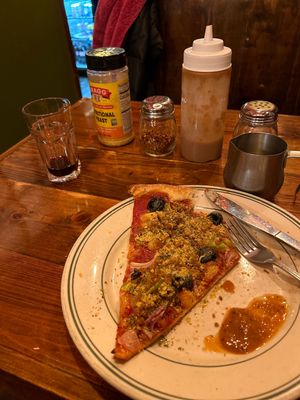 This is so delicious! I love spicy sauce and they have it all!!!❤️😁🙏🏻☮️🌎  at World Pizza in Seattle