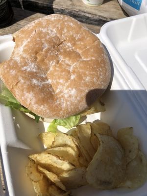 The burger at Finleys Cafe in Wareham