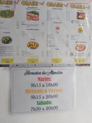 Opening hours at Oraibi in Otavalo