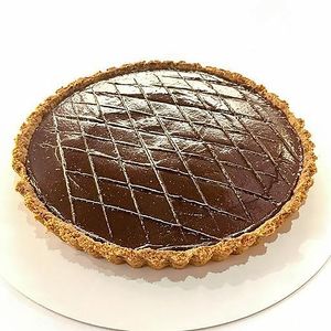 Cardamon Chocolate Ganache Tart with an almond crust, sweetened using organic coconut sugar. Gluten-free. Paleo. at Sweet Secrets in Kowloon