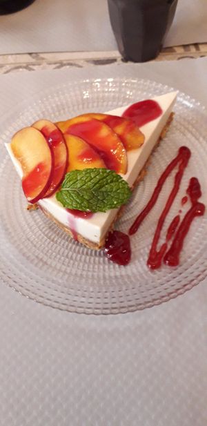 Cheesecake vegan at VG in Corsica