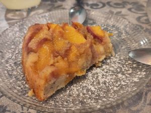 Peach Cake at VG in Corsica
