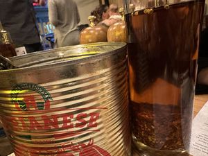 table  at Paesano Pizza in Glasgow