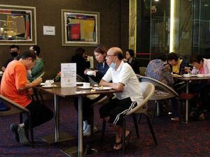 Café interior at Sojourn Cafe in Central Singapore