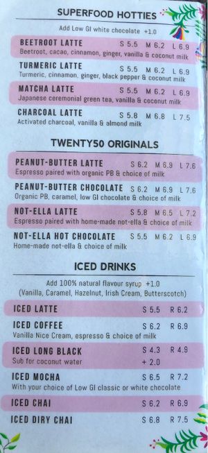 Drinks part 1 at Twenty50 Nice Cream + Espresso Bar in Mackay