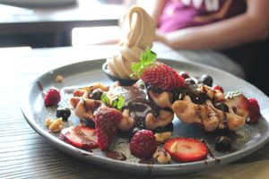 Deluxe waffles at Twenty50 Nice Cream + Espresso Bar in Mackay