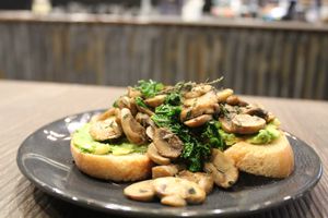 Mushroom Bruschetta at Twenty50 Nice Cream + Espresso Bar in Mackay
