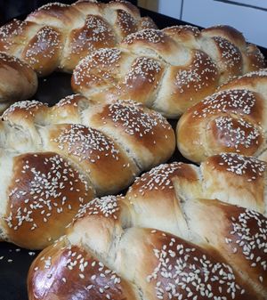 Jala-challah, traditional jewish Shabbat bread. at Just Delicious in Pucon