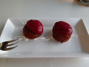 quinoa *meatballs* at Mr. Beer's in Roquetas De Mar