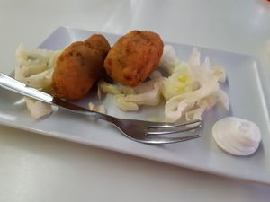 mushroom croquettes at Mr. Beer's in Roquetas De Mar