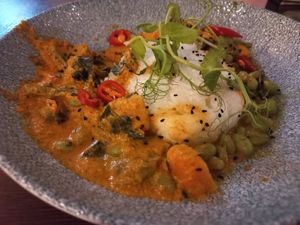 Penang curry at The Harrow Inn in Warlingham