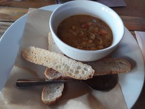 Soup of the day at The Harrow Inn in Warlingham