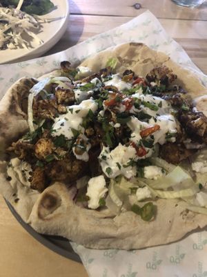 Cauliflower gyros  at Little Green in Newcastle Upon Tyne