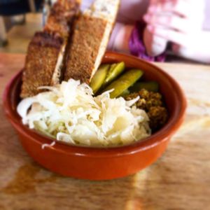 Fermented pickles starter at Little Green in Newcastle Upon Tyne