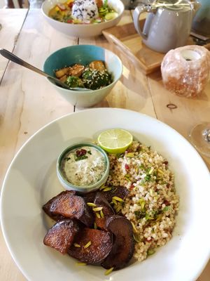 Maple glazed aubergine at Little Green in Newcastle Upon Tyne