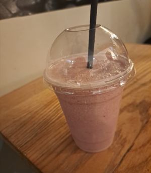 Strawberry milkshake at Second Cup in Birmingham