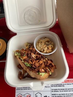 “Bacon” avo toast  at The Green Spork in Richmond Hill