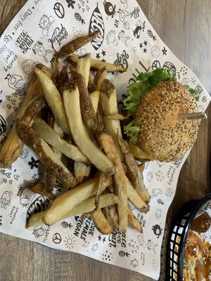 Mild maple buffalo chick’n burger  at The Vegan Pantry in Barrie