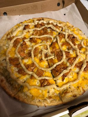 Jacked up Mac pizza! at The Vegan Pantry in Barrie