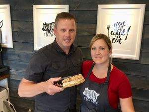 Owners Michael and Alyssa  at The Vegan Pantry in Barrie