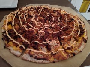 Texas Hold'em Pizza at The Vegan Pantry in Barrie