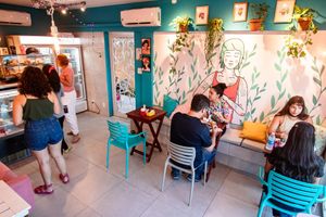 Salão e varanda externa at Libre Café in Natal