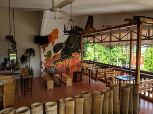 very nice decor and seating at Samara Sushi in Samara