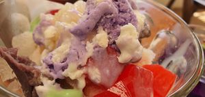 Halohalo with home made ube halaya at Sentro Botanikos Eco-Farm in Cavite