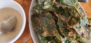 Crispy kangkong at Sentro Botanikos Eco-Farm in Cavite