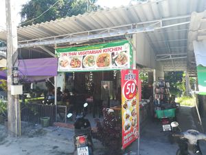 Outside at Lin's Thai Vegetarian Kitchen in Koh Phangan