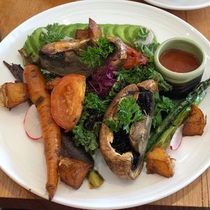 Big vegan breakfast at Manna Lane in Mooroolbark