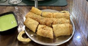 Vegetable spring rolls   at The Host in Tashkent