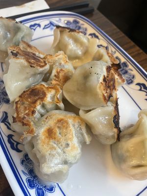 Tofu + Mushrooms + Pak Choy fried dumplings   at Zhonghua Traditional Snacks in Cambridge