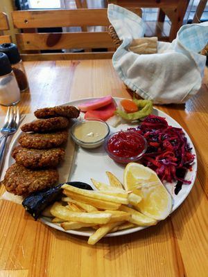 Falafel plate at Gabo Kitchen in Diyarbakir