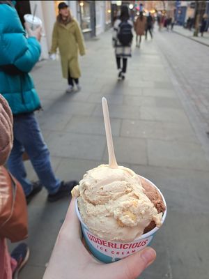 Chocolate and biscoff icecream at Udderlicious in London
