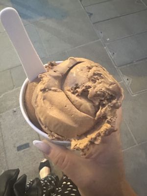 Dark chocolate and sea salt and chocolate browniee  at Udderlicious in London