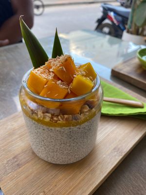 Chia puddinng with fresh mangoes 😍 at Taste El Nido in El Nido