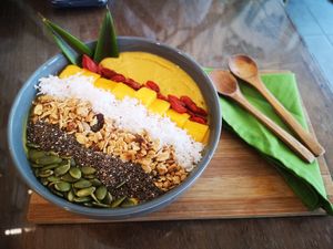 Antioxidant Orange Smoothie Bowl at Taste El Nido in El Nido