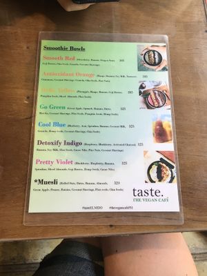 Menu (pic taken 2018)  at Taste El Nido in El Nido
